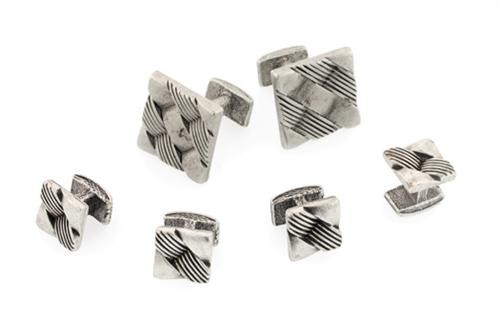 Czarina Weave Cufflinks and Studs